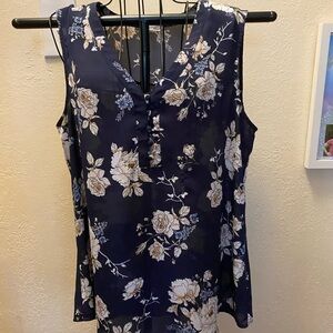 Maurices Blue and White Buttoned Blouse